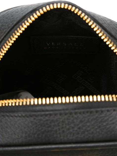 versace black icon messenger bag|versace messenger bag men's.